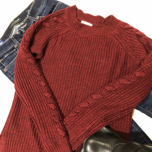 SO Tops - Burgundy Sweater by SO Heritage